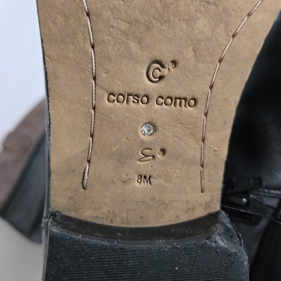Corso Como Vibram knee high Riding Boot Black Brown Womens size 8 - Picture 4 of 8